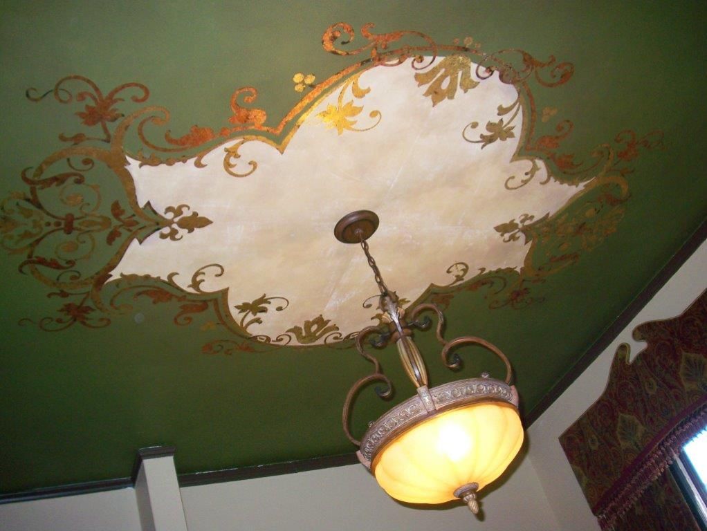 Faux painted ceiling