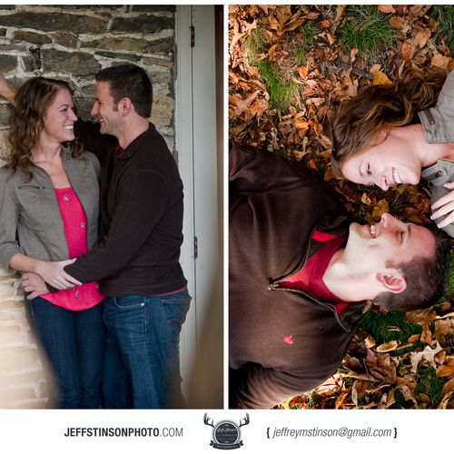 Jeff includes engagement photos with his wedding p