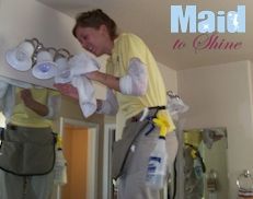 Maid to Shine Cleaning Tech hand wiping your Clean