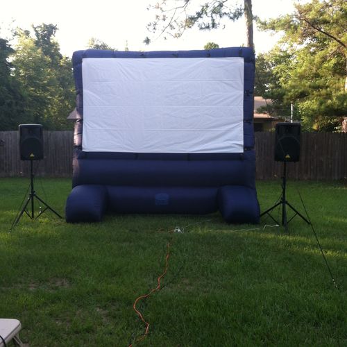 back yard movie and game night or out door event v