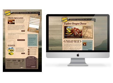 Website Design for the Oregon Cheese Guild, an org