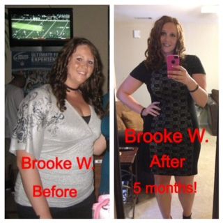 Brooke has lost 60 pounds from January 2013 to Oct