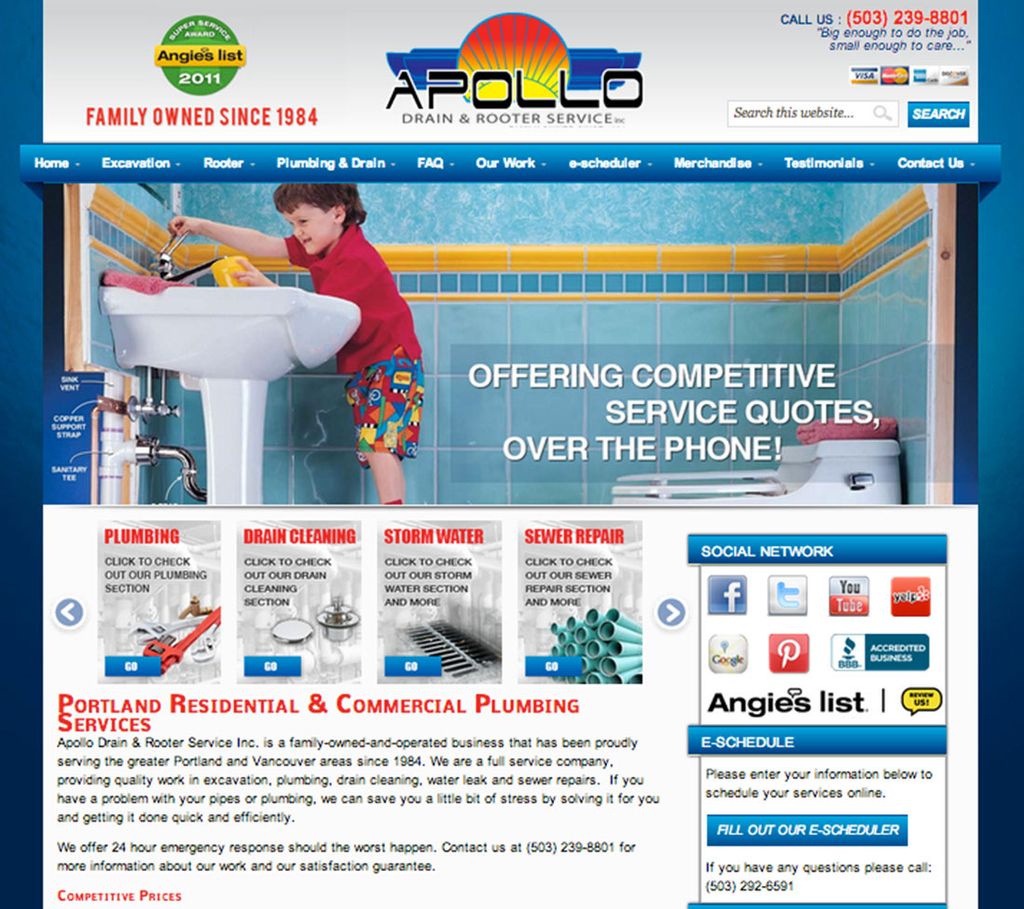 Managing all aspects of Apollo Plumbing Marketing.
