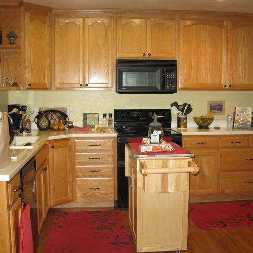 Kitchen before staging