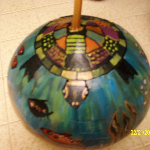 Gourd painting sea life