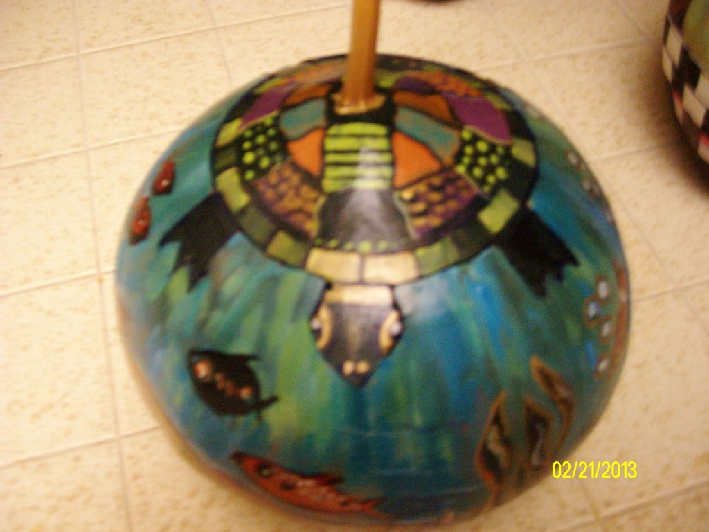 Gourd painting sea life