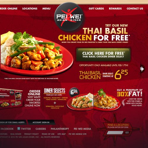Pei Wei Digital Home page Design