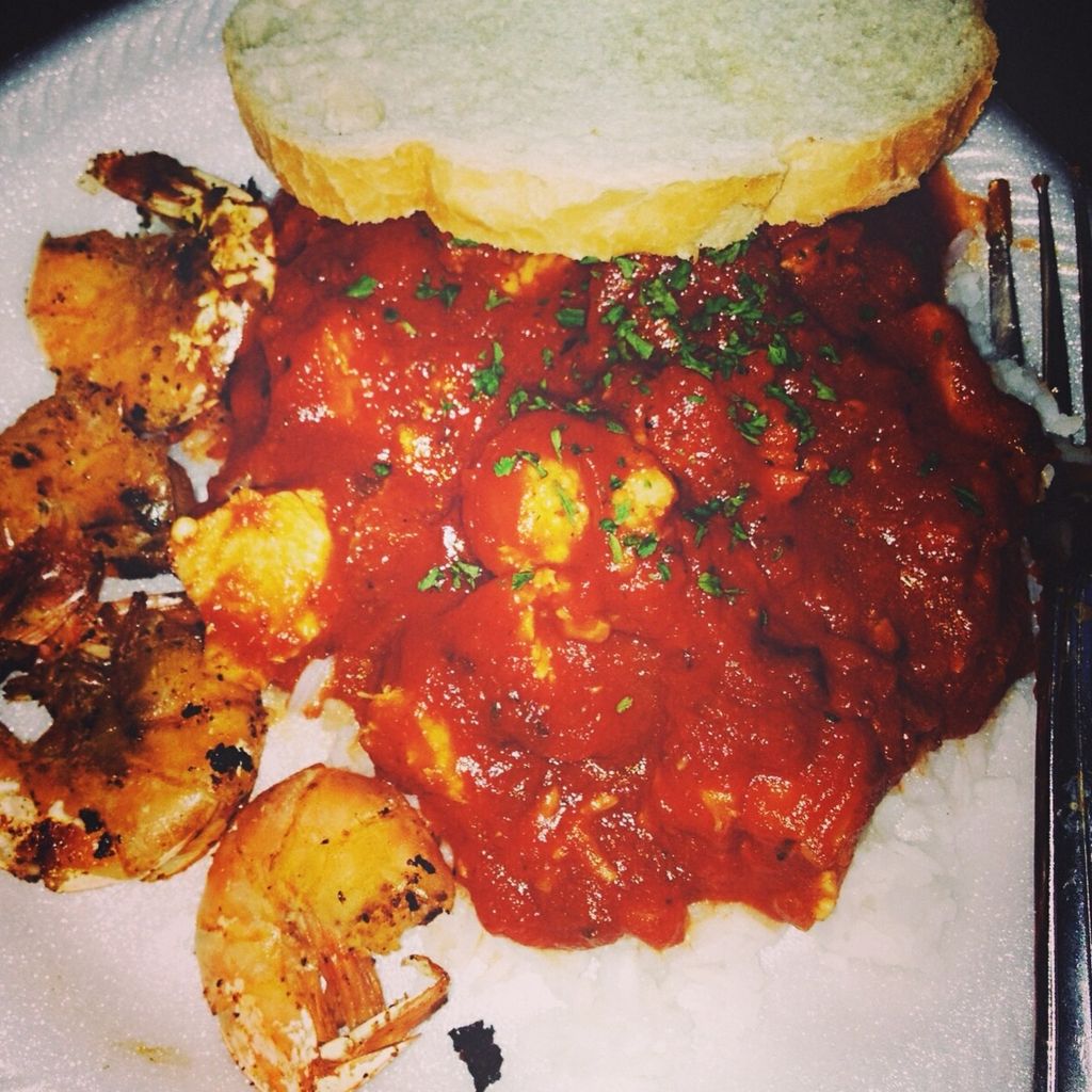 Etouffee w/ Spicy Shrimp and Toasted Garlic Butter