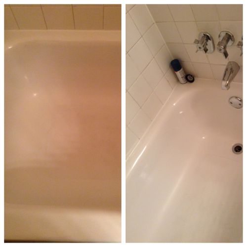 Before and After Tub Cleaning