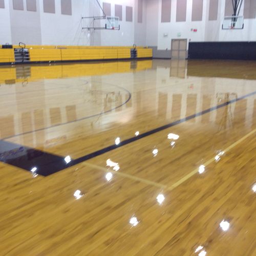 Wilder High School gym floor.