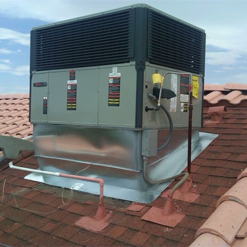 Trane high efficiency rooftop unit