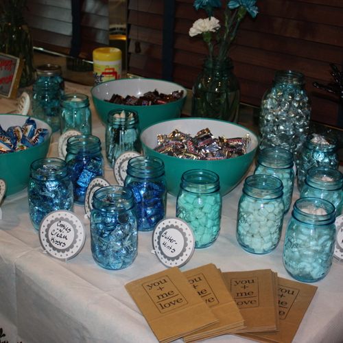 Candy Table at 60th Anniversary Party