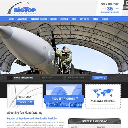 Big Top Manufacturing Website by Southern Web Grou