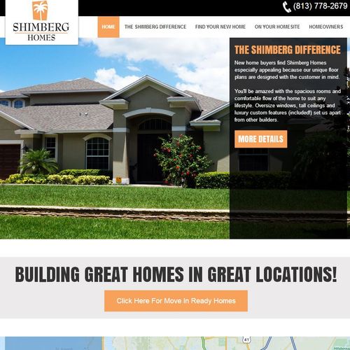 Shimberg Homes - A WordPress BrixTec Web Solution