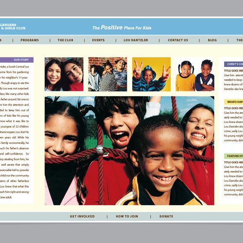 Web portal redesign of the Boys and Girls Club web