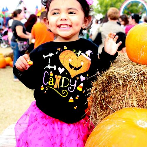 Halloween at the pumpkin patch with little Ms. Zoe