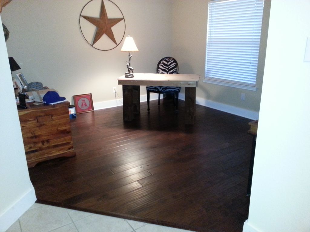 Brand new hickory hand-scraped engineered hardwood