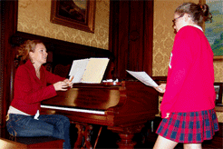 Private session with a student at Mayfield Sr. Sch