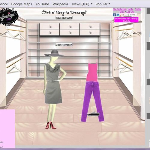 Mybeautique.com's interactive virtual closet desig