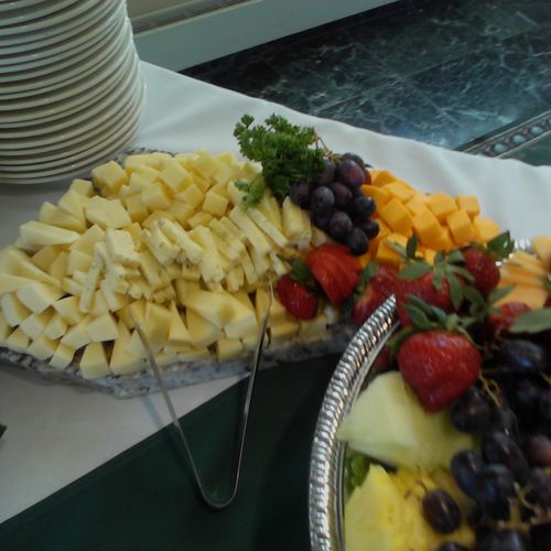 Fruit And Cheese Tray  For Doctors Home Warming