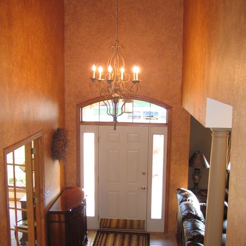 The color wash in this entryway gives it a regal l