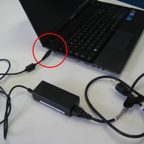 Laptop jack, loose connection.