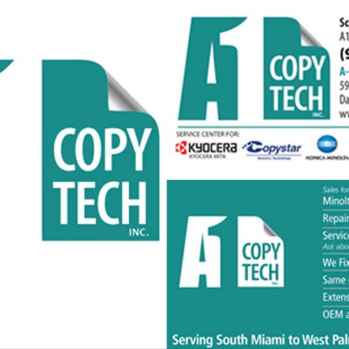 Copy machine business logo and business card desig
