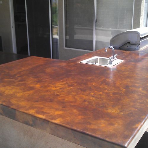 polished counter top