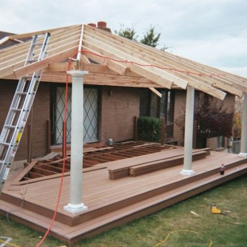 getting the roof tied in to existing roof