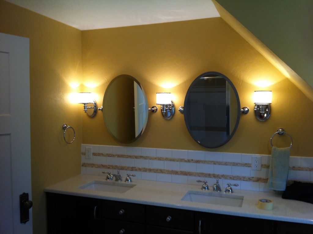 I love the way the mirrors pop against the gold co
