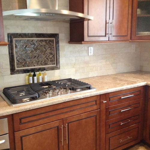 Custom Granite Kitchen & Tile Backsplash Installed