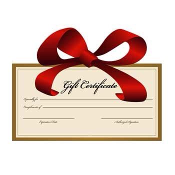 We provide Gift certificates 
to treat your loved 
