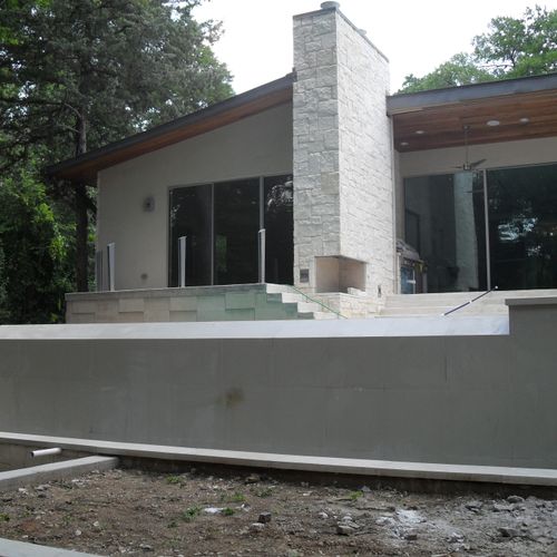 Side profile of "Falling Pool" project prior to pl