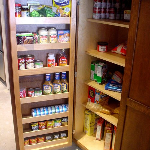 Kitchen Cabinets Slide Out Shelves and door storag