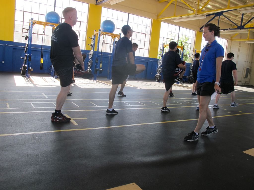 Coaching up the South Sac Marine Poolees during a 
