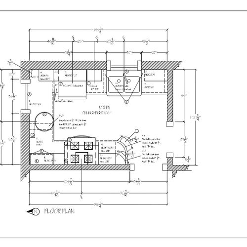 Floor plan for beautiful, contemporary, small kitc
