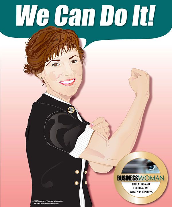New-age Rosie the Riveter for Business Woman magaz