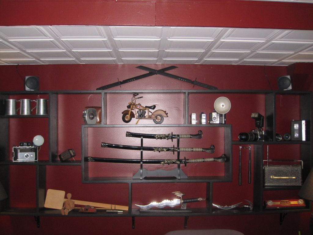 Custom bookcase with lighting