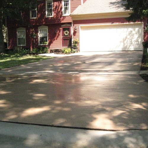 This is a color stained driveway we installed in C