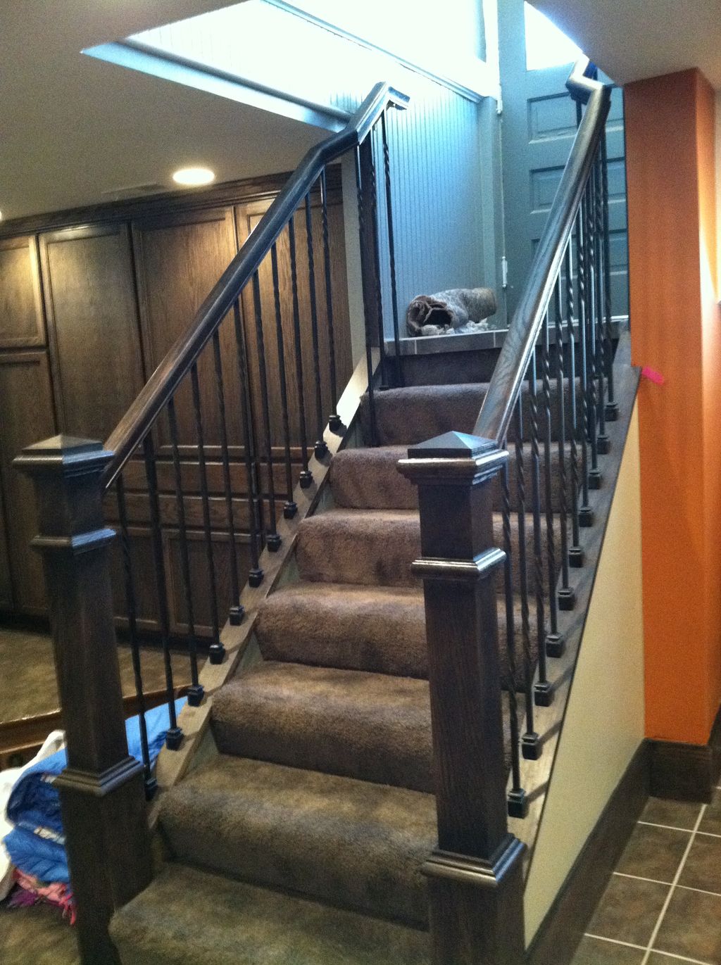 Custom Stair Rail system for a client who had a ch