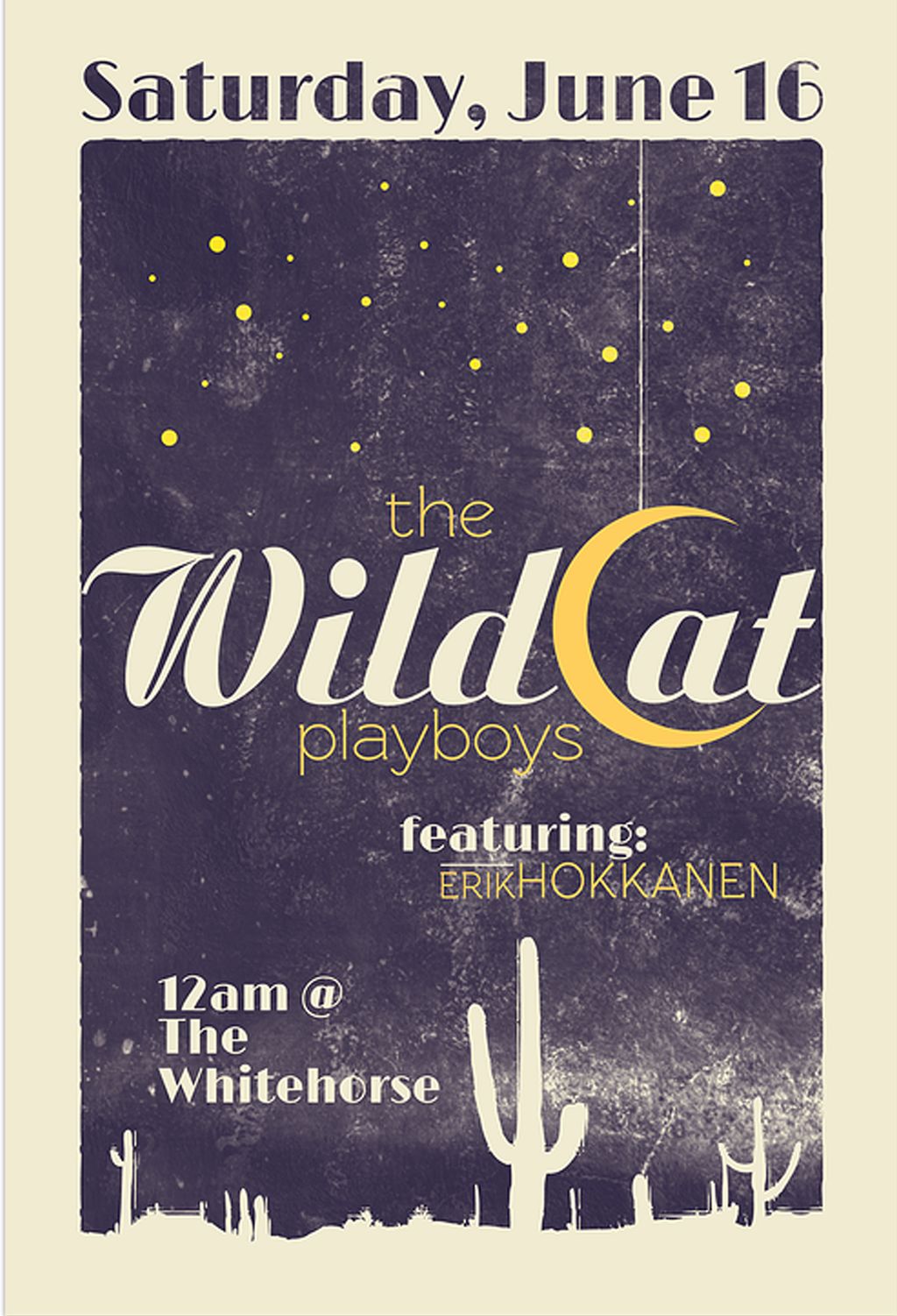 A poster I designed for a friends band in Austin, 