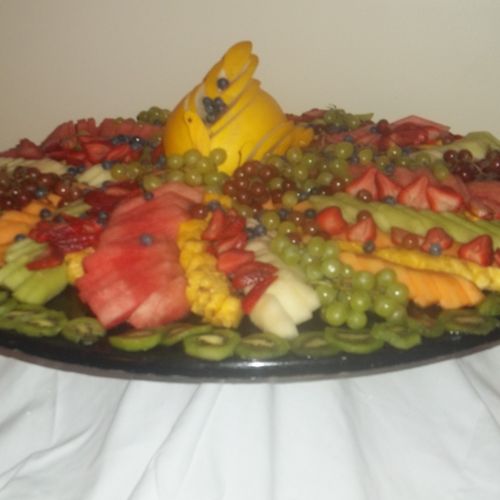 Fruit display centerpiece for happy hour