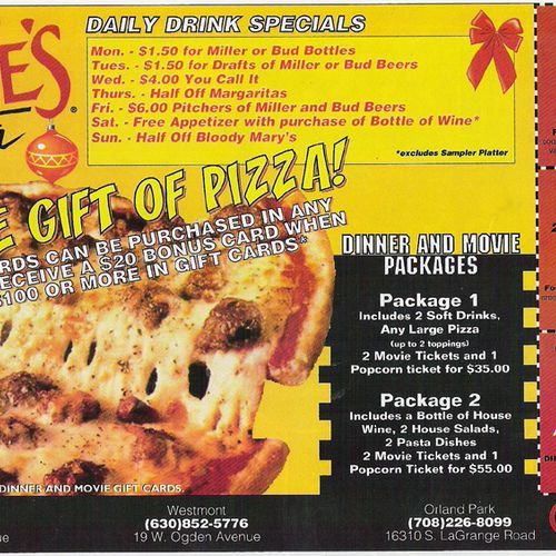 Connie's Pizza ad, produced for Flyer Publications