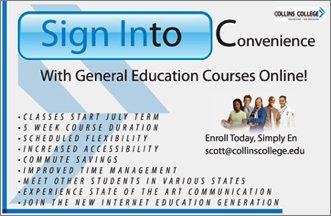 Digital Postcard/Flyer for Collins College.