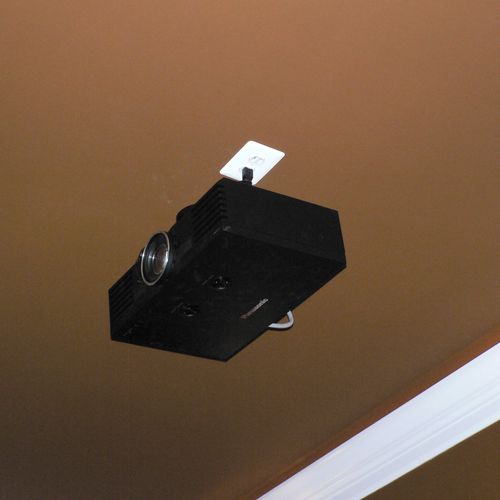 Projector mount with HDMI cable.