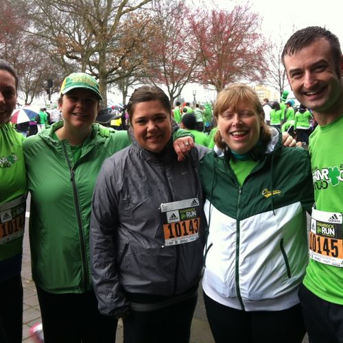 Doing the Shamrock run with clients.