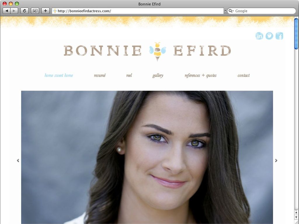 Website Design for an LA Actress