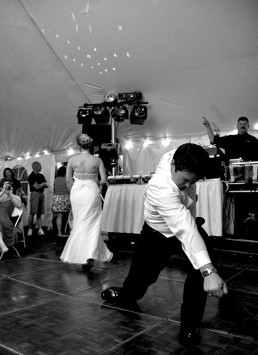 Wedding in a tent showing first dance from 2010