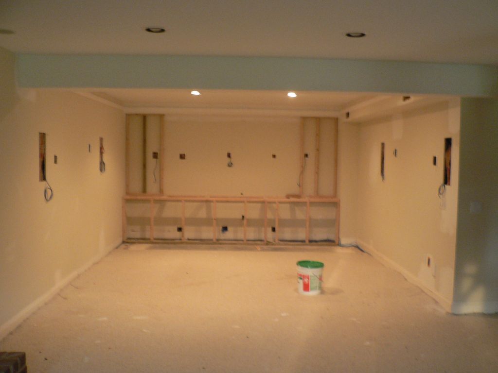 This room was turned into a theater room. all work