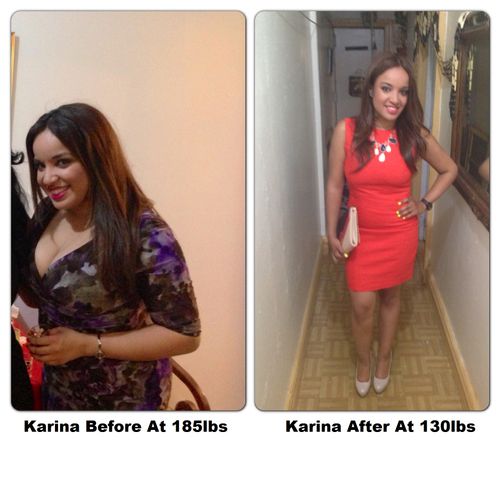 Karina's before & after full body transformation. 